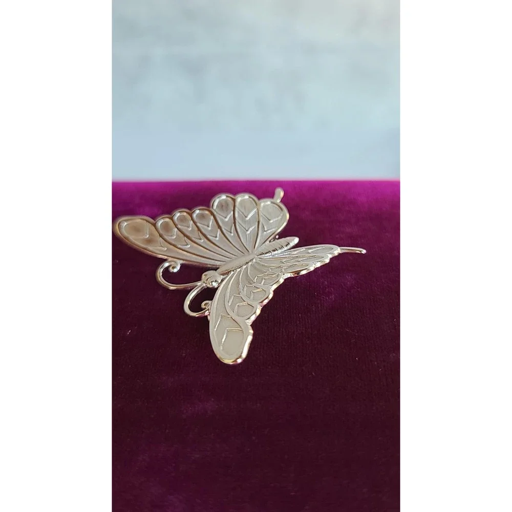 Vintage Beau Sterling Butterfly Brooch